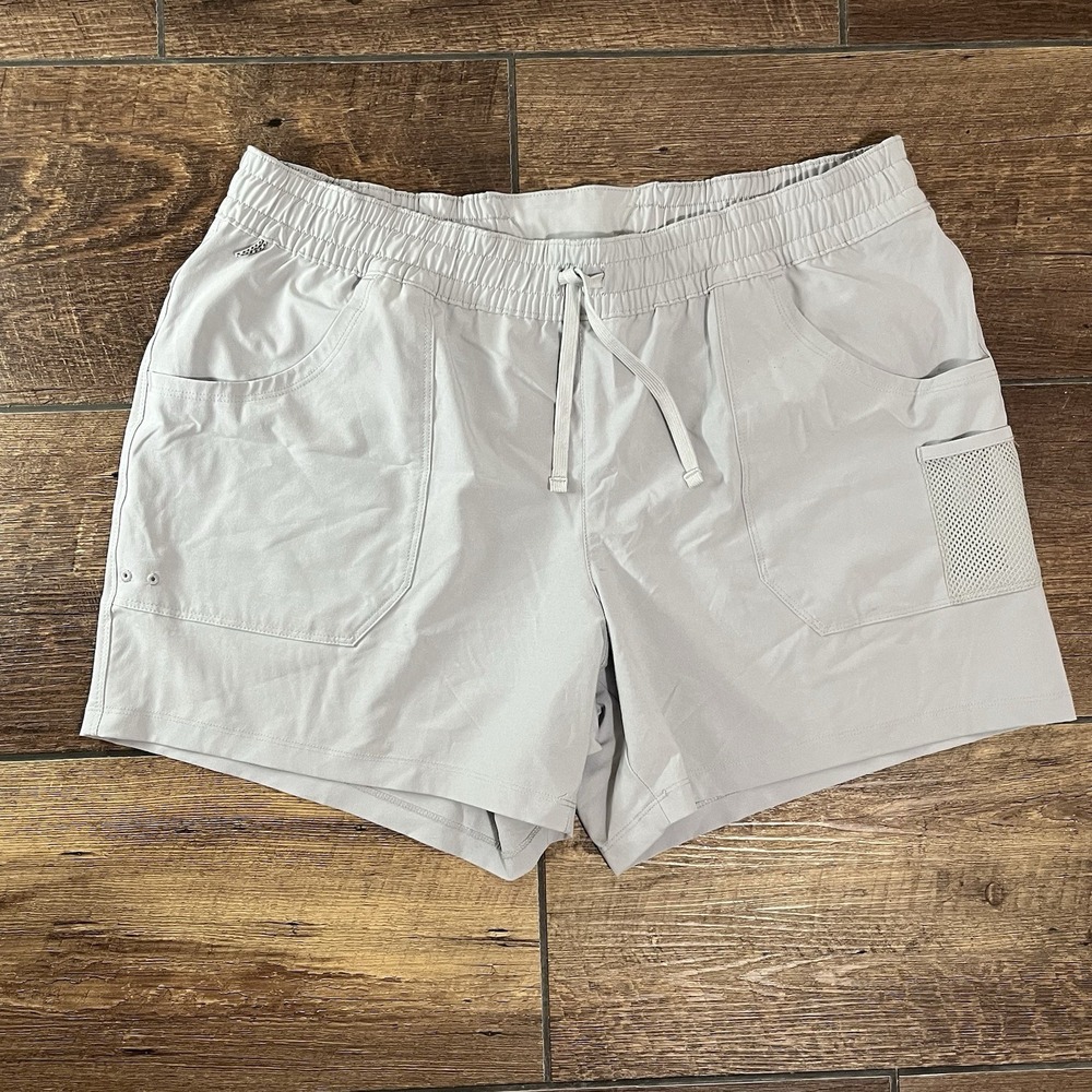 Columbia PFG Shorts Womens Size XL Gray Outdoor Fishing Casual Swimming Running